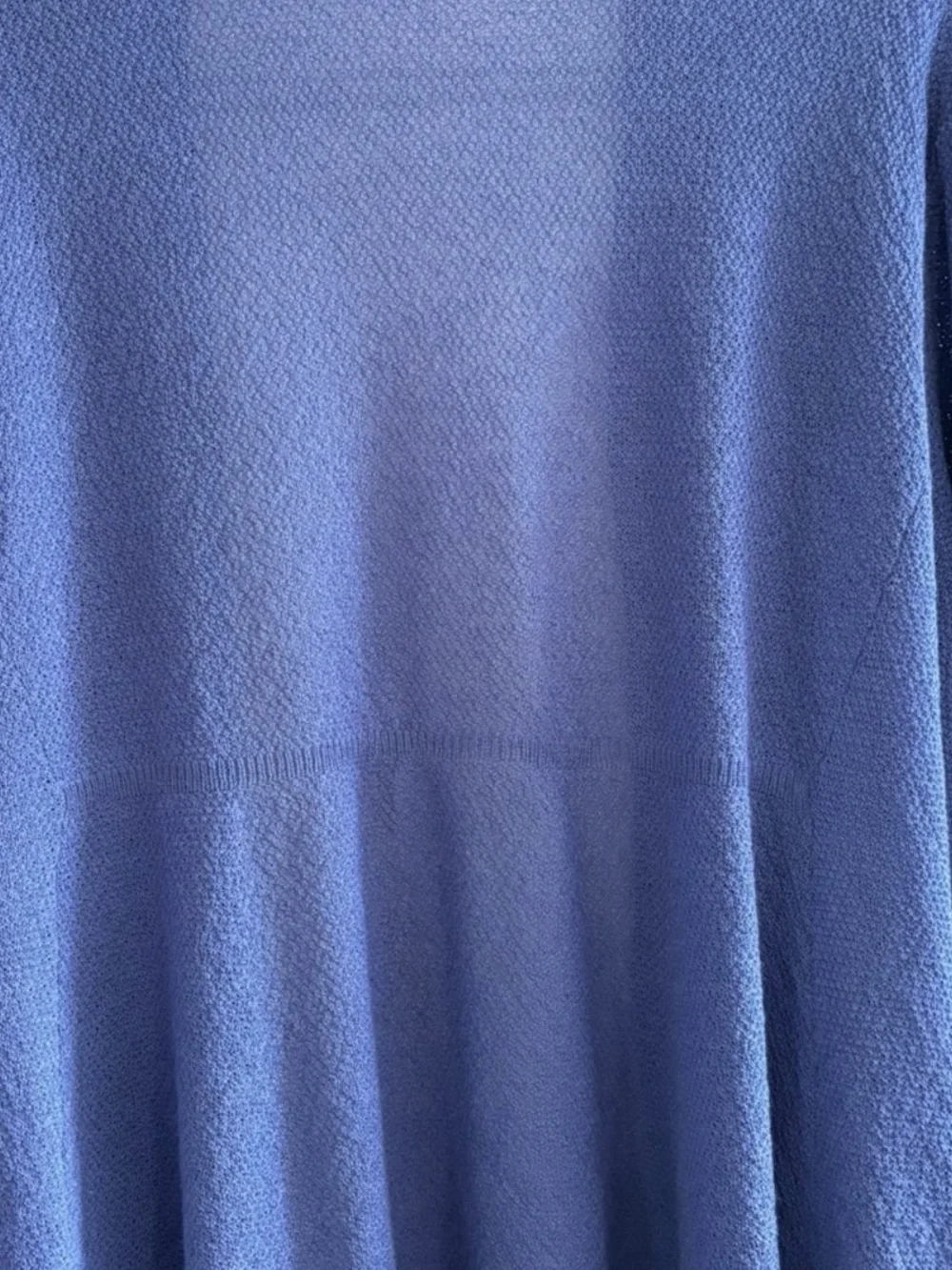 Eileen Fisher Wool Royal Blue Open-Front Draped Cardigan SP